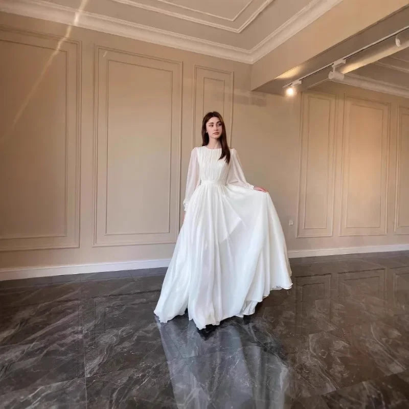 2025 Spring New Fashionable Palace Style French White Double Layered Chiffon Grand Swing Princess Fairy Dress Long Skirt Dress